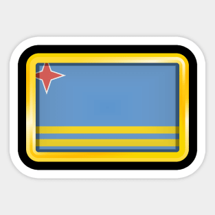 Country Flag of Aruba Sticker